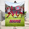 Bayern Munich Fan Gear Customize Your Name Blanket Throw Customizable Blanket Ultra-Soft Throw For Nap Chair Bed Sofa Ideal for All Seasons