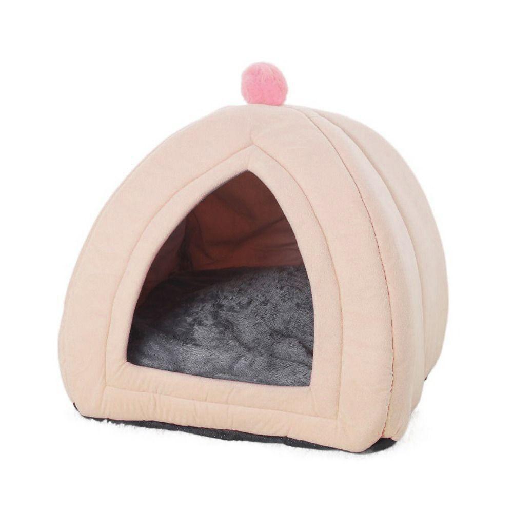 Soft Semi-enclosed Cat Villa Warm Cat Sleeping House Creative Cats Cave Bed  Indoor