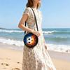 Bolso Redondo con Estampado de Fútbol Bolso Cruzado Casual para Mujer Mejores Regalos Bolso Cruzado Casual Diario Plano 2D