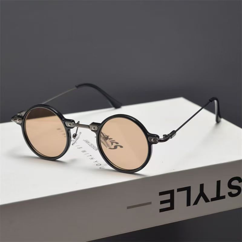 Vintage Designer Outdoor Woman Sunglasses Men Round Fashion Titanium High Quality Sun Glasses Man Uv Protection Glasses