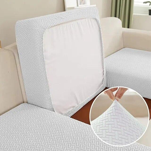 Jacquard Sofa Seat Cushion Cover for Living Room Pet Kids Furniture Protector T-shaped Sofa Cover Elasticity Armchair Seat Cover