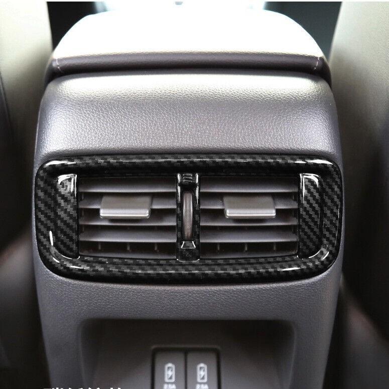 Carbon Fiber Rear Air Vent Outlet Cover Trim For Honda CR-V CRV 2017-2021 1pcs