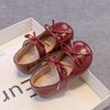 Girls Bow Princess Leather Shoes 2025 Autumn New Children's Baby Beanie Shoes Girls Mary Jane Single Shoes Trend