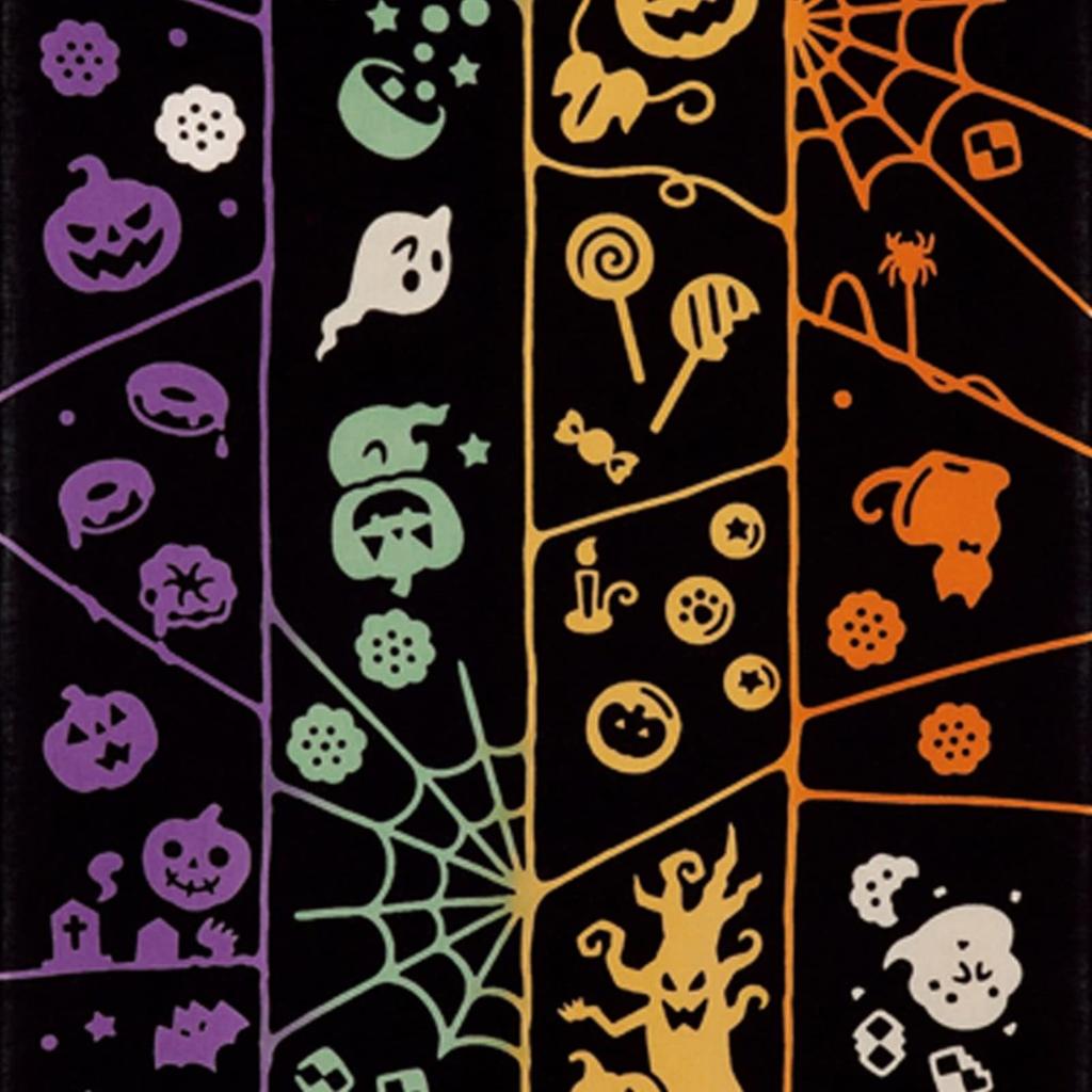 Miyamoto Towel Miyamoto Kenema Tenugui Hand Amida 35cm x 50198 (Miyamoto-towel) Co., Ltd. Towel, Halloween, Approx. 90cm,