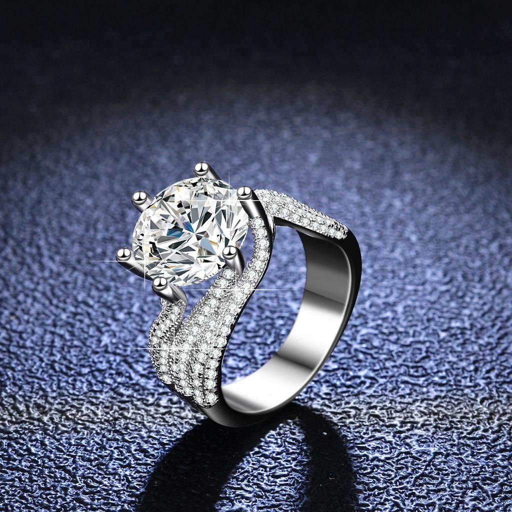 Nabest GRA ice out VVS1 D 3EX 5CT Moissanite finger Rings Wedding Fine Jewelry Real CopperLab Grown Diamond Ring
