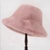 Women Winter Hat Thick Fuzzy Plush Faux Fur Heat Retention Windproof Fisherman Hat Short