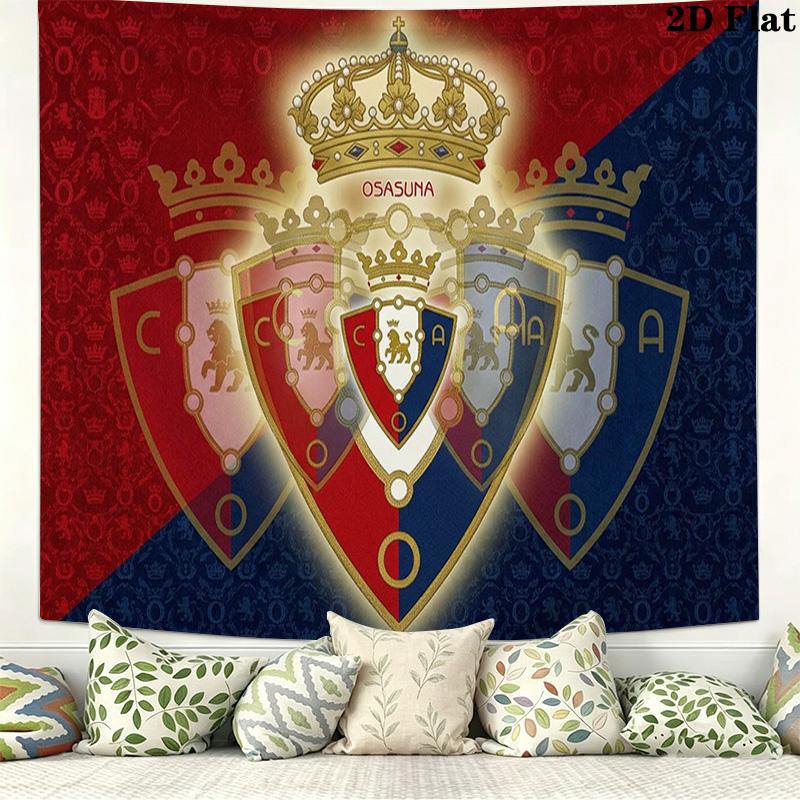 Osasuna Wall Tapestry Aesthetic Wall Hanging Printed Fabric Blanket Decorative Tapestries for Bedroom Living Room Home Decor