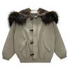 Big fur collar hooded cotton jacket women's short new winter small thickened tooling pie overcome
