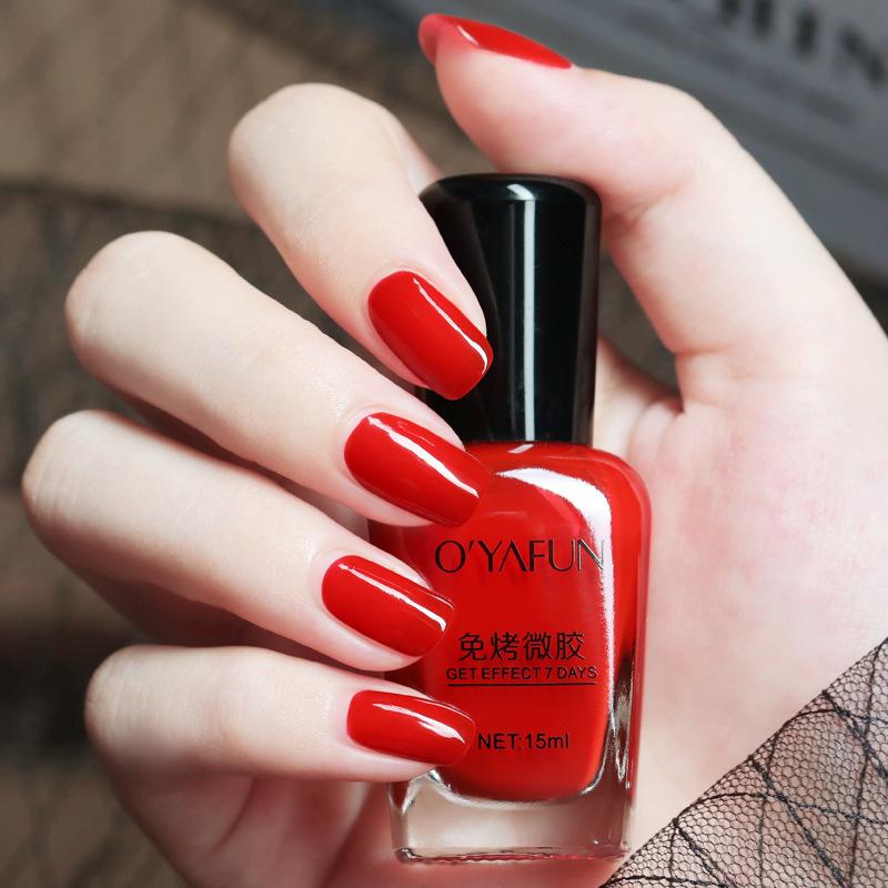 15 ml, nicht abziehbarer Nagellack, wasserfest, keine UV-Lampe erforderlich, Mikrogel-Formel, Glitzer, schnelltrocknend, lang anhaltende Maniküre