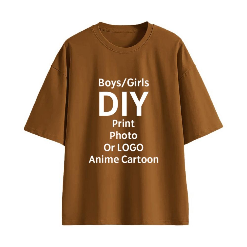 Kids Clothes Customized T Shirts for Boys Girls 100%Cotton Short-sleeve Shirt Tees Tops Personalized Team Logo Graphic T-Shirt