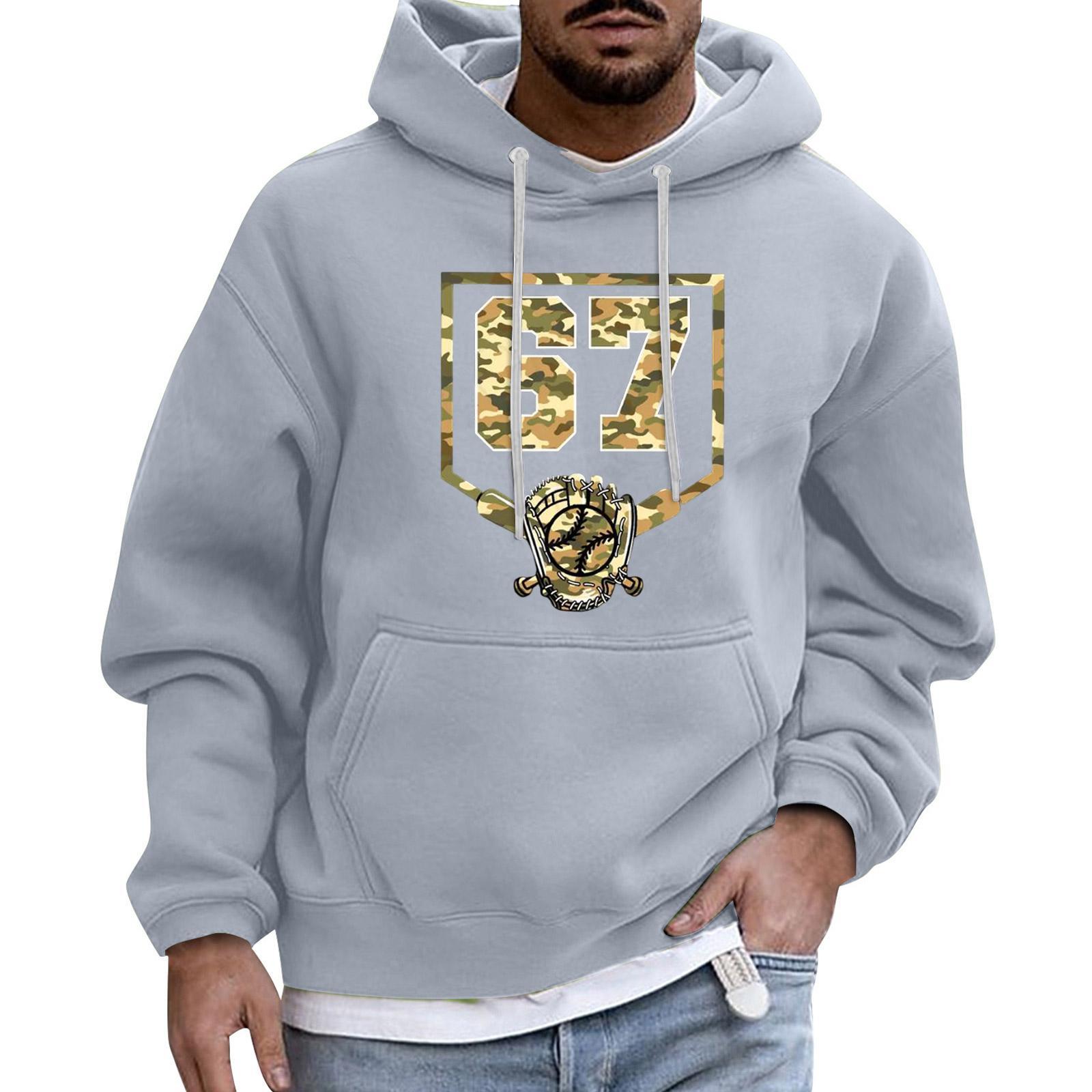 

Мужской Спортивный Повседневный С Длинными Рукавами С Карманом Капюшон Толстовка XL