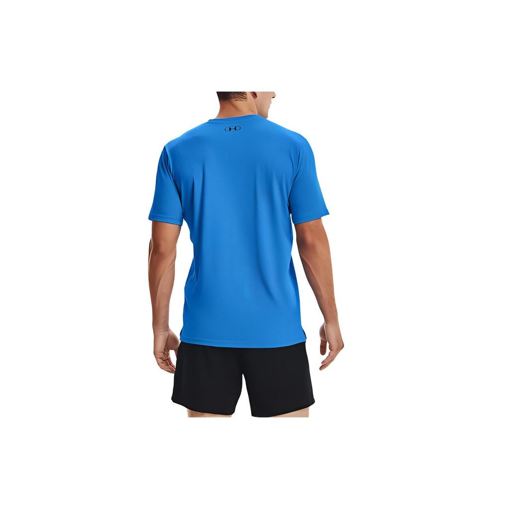 Under Armour Graphic Letter Logo Running Sports Crew Neck Short Sleeve T-Shirt Men Tops Blue 1362994-464