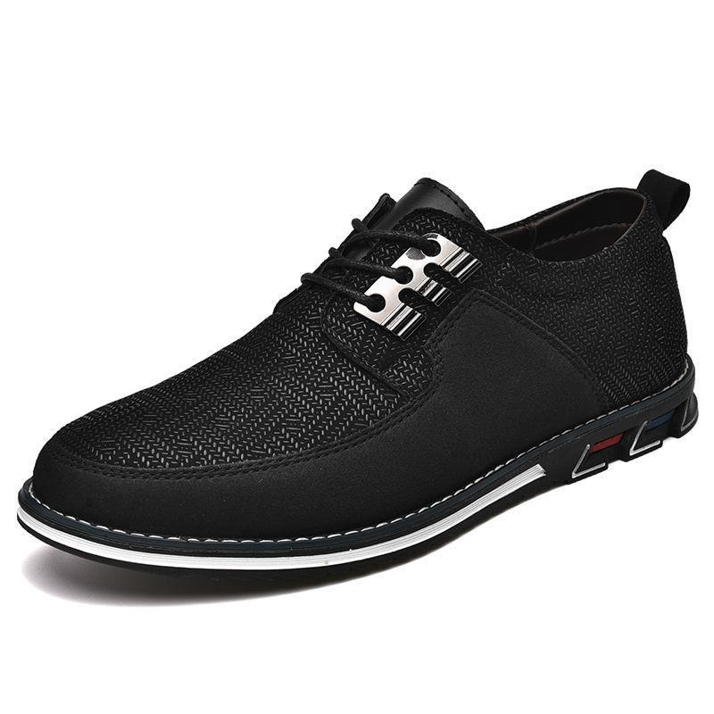 High-end Leather Shoes Men's 2025 Autumn New Foot-fitting Casual Men's Shoes Men's Soft Soles Men's British Style Business Casual Shoes