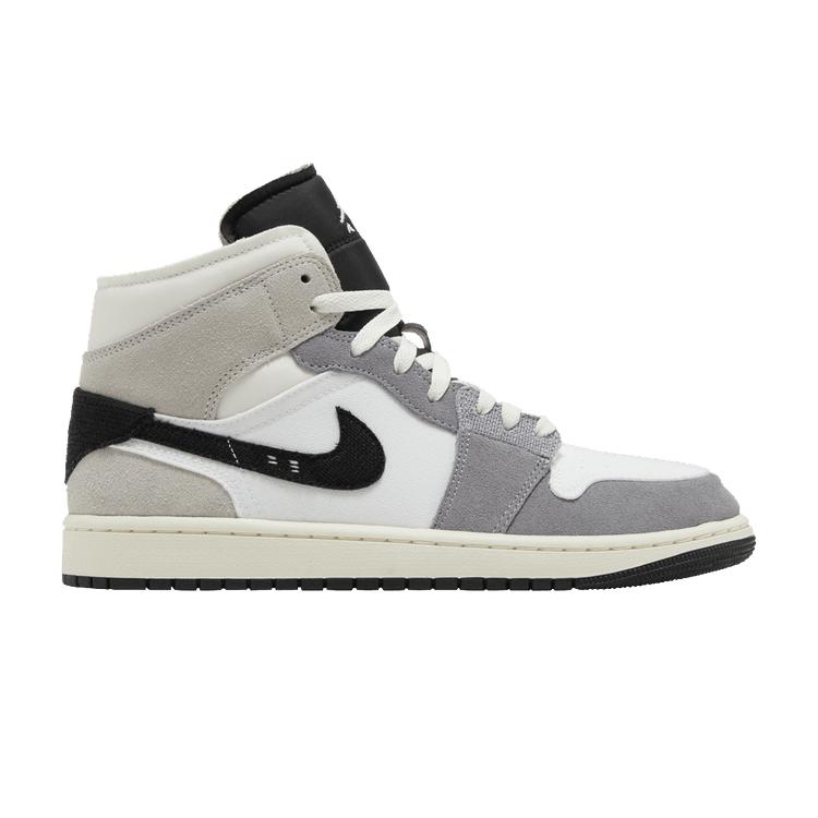 Jordan 1 Mid SE Craft Белый Цементный Серый Черный 44