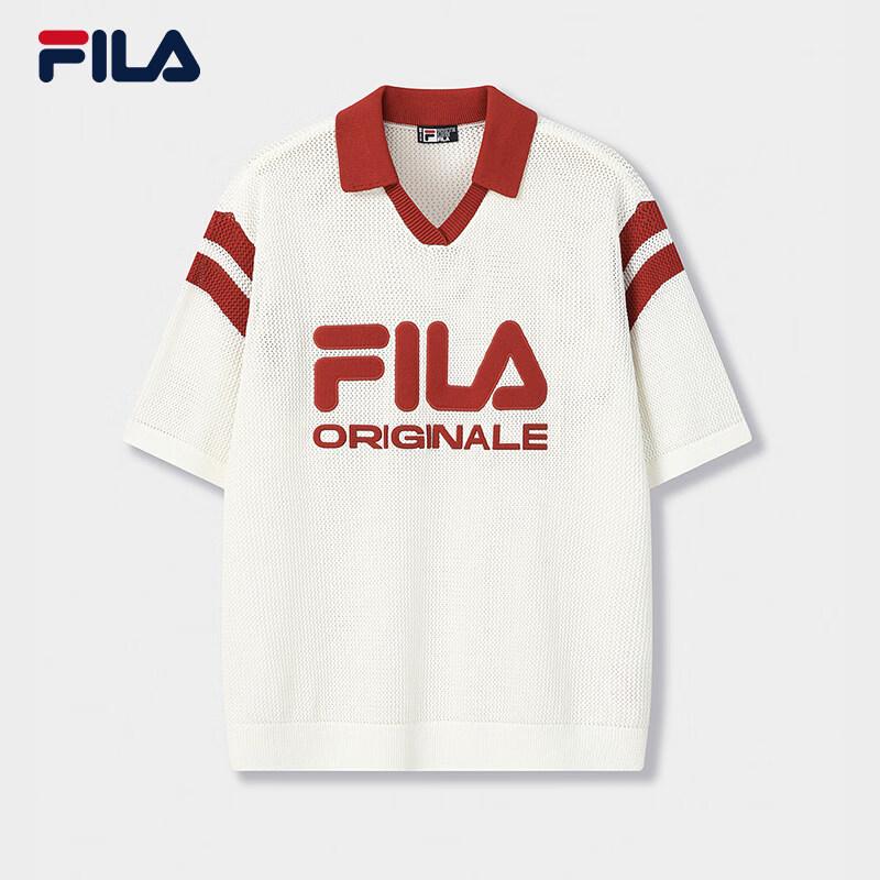 FILA Women s Colorblock V-Neck Knit Short-Sleeve Top XL