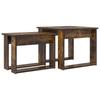 Coffee Table Set 2 Pcs Smoked Oak Wood Based Material
