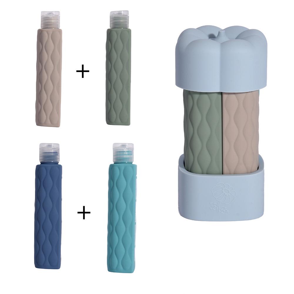 

Дорожный диспенсер 4 в 1 силиконовый дозатор набор удобный дозатор для шампуня гель для тела пустая бутылка синий