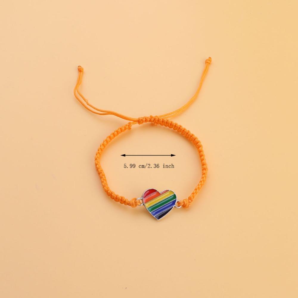 6pcs Bohemian Style Rainbow Bracelet Handmade Braided Rainbow Rope for Men Women  Gift