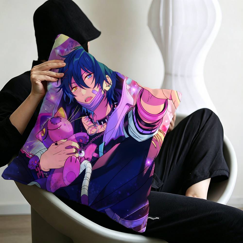 E-Ensemble-Stars Sparkling-Idol Cushion Cover Pillow Cover Decor Pillowcase Printed Cushion Case for Couch