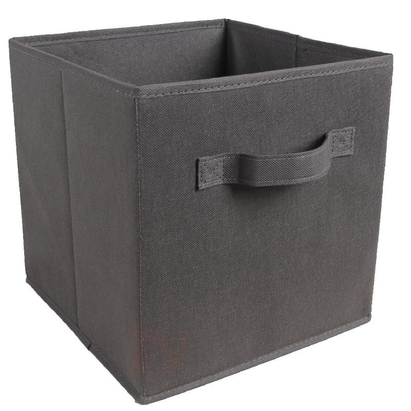 Foldable Solid Color Non Woven Fabric Uncovered Clothing Book Toy Storage Box
