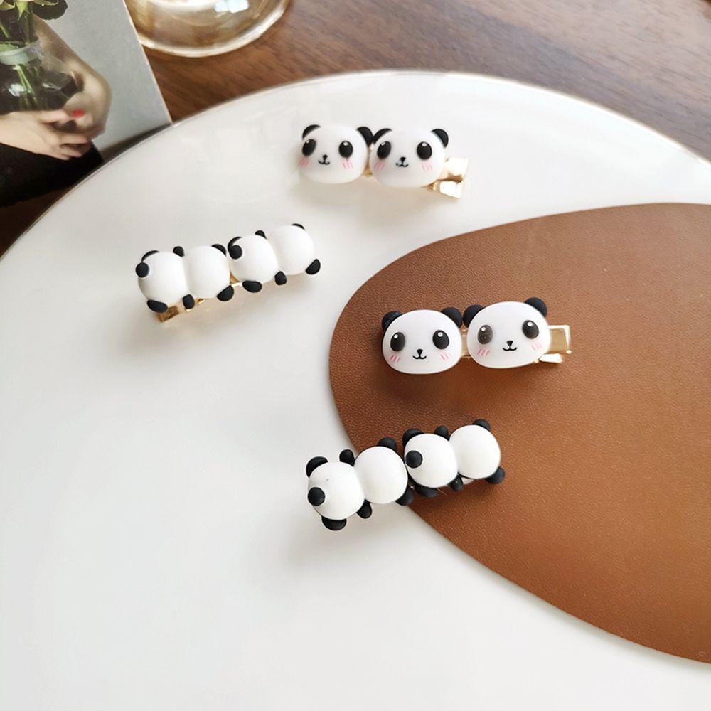

Small Lovely Japanese Headwear Women Hairpin Duckbill Clip Korean Style Hair Clip Panda Hair Clip