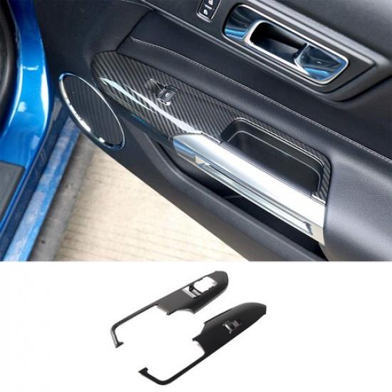

Door Handle Window Lift Button Decoration Frame Trim for Ford Mustang 2015-