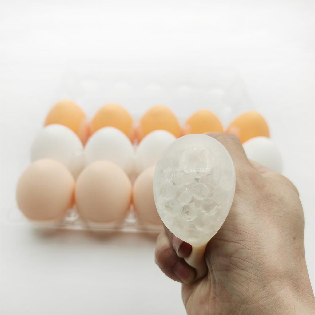 Fake Egg Squishy Toy Unbreakable Realistic Stress Relief Squeeze Egg Prank Toy Creative Decompression Gift