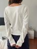 Di Yun Women's Casual Long Sleeve Base Shirt - European & American Style, 2025 Autumn/Winter Collection.