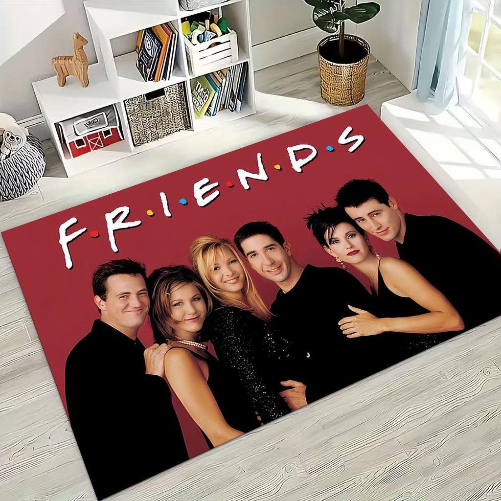 Klassisches Friends Central Perk Schild TV-Teppich für Schlafzimmer Wohnzimmer Sofa Zuhause Fußabtreter Dekor, Große rutschfeste Spielmatte für Kinder