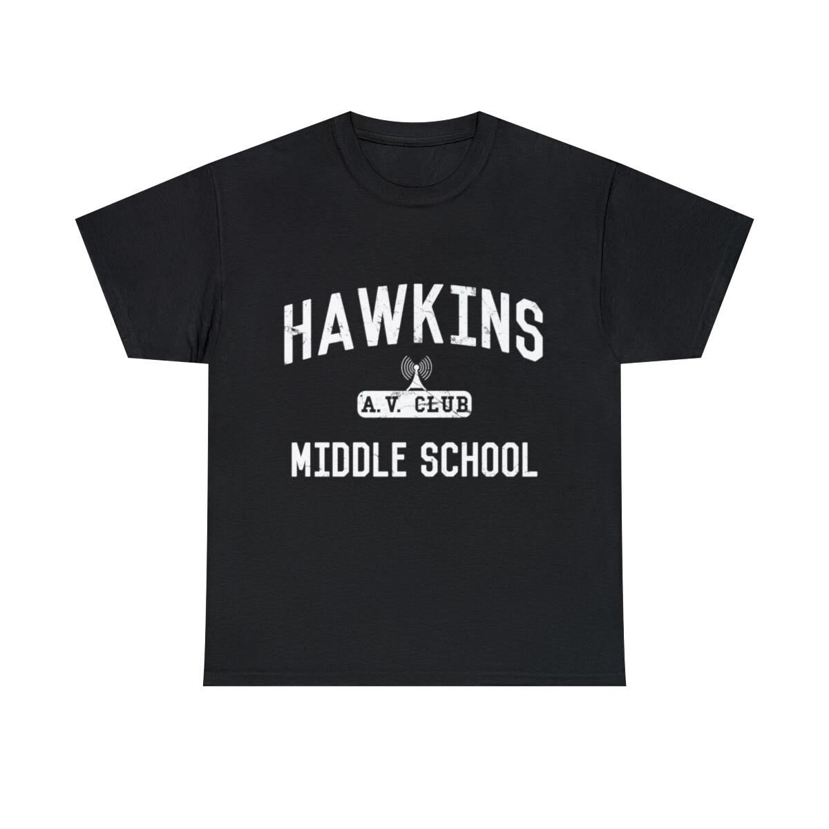 Hawkins Middle School Av Club Graphic Tee Shirt 4XL