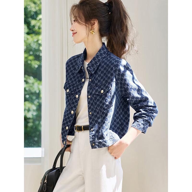 Женская джинсовая куртка с принтом букв 2XL