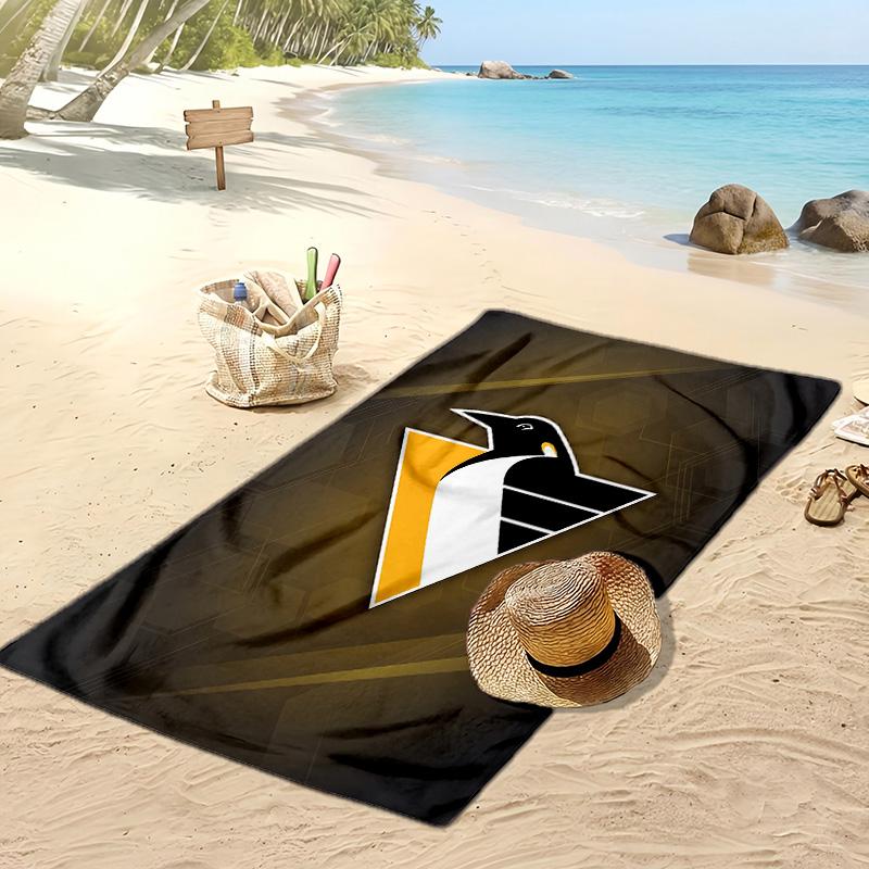 Pittsburgh Penguins Print Strandlaken Zacht Draagbaar Snel?Droge Handdoek Voor Zwembad Zomervakantie Buiten Sport