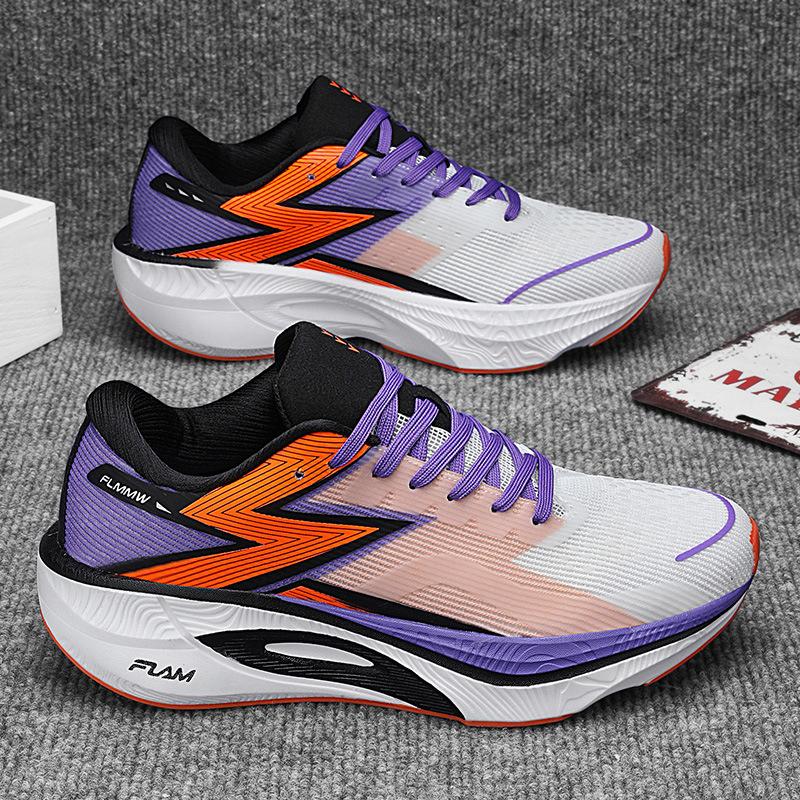 Modische Sport-Laufschuhe für Herren Atmungsaktiv Leicht Carbonplatte Luftpolsterung Trainingsschuhe Damen Bequeme Rutschfeste Sneaker