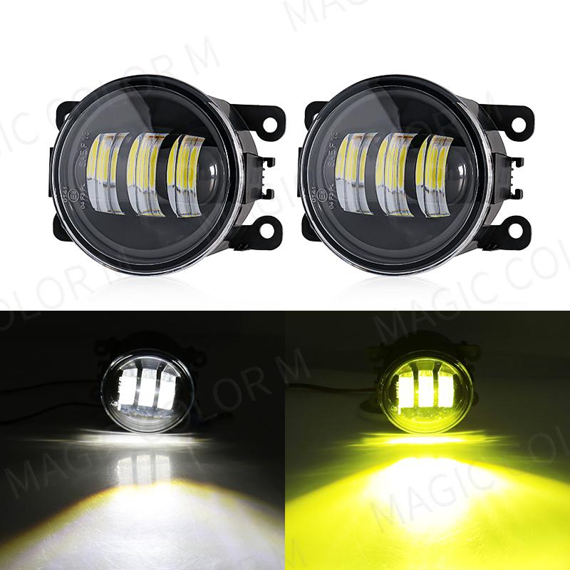 LED Fog Light For Citroen Ford Honda Suzuki Isuzu Mitsubishi Renault Auto Car Fog Lamp 8000LM 30W White Yellow 12V Waterproof