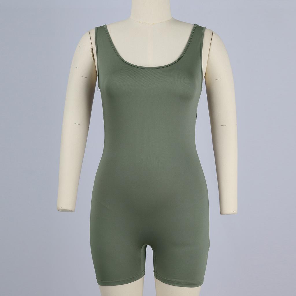 Women's Jumpsuit Sexy Backless Jumpsuit Shorts Sleeveless