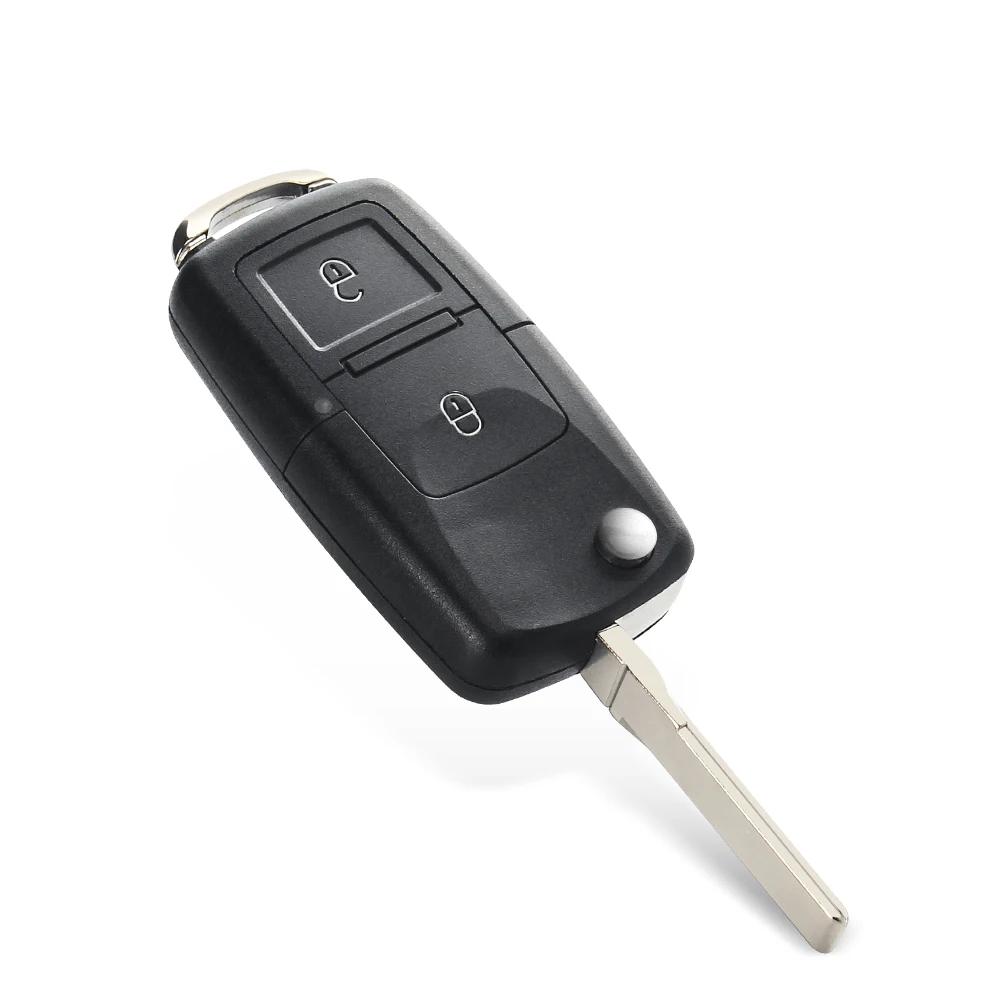 2 Button Folding Car Remote Key Flip Folding Key Shell Case For Volkswagen Vw Jetta Golf Passat Beetle Skoda Seat Polo B5