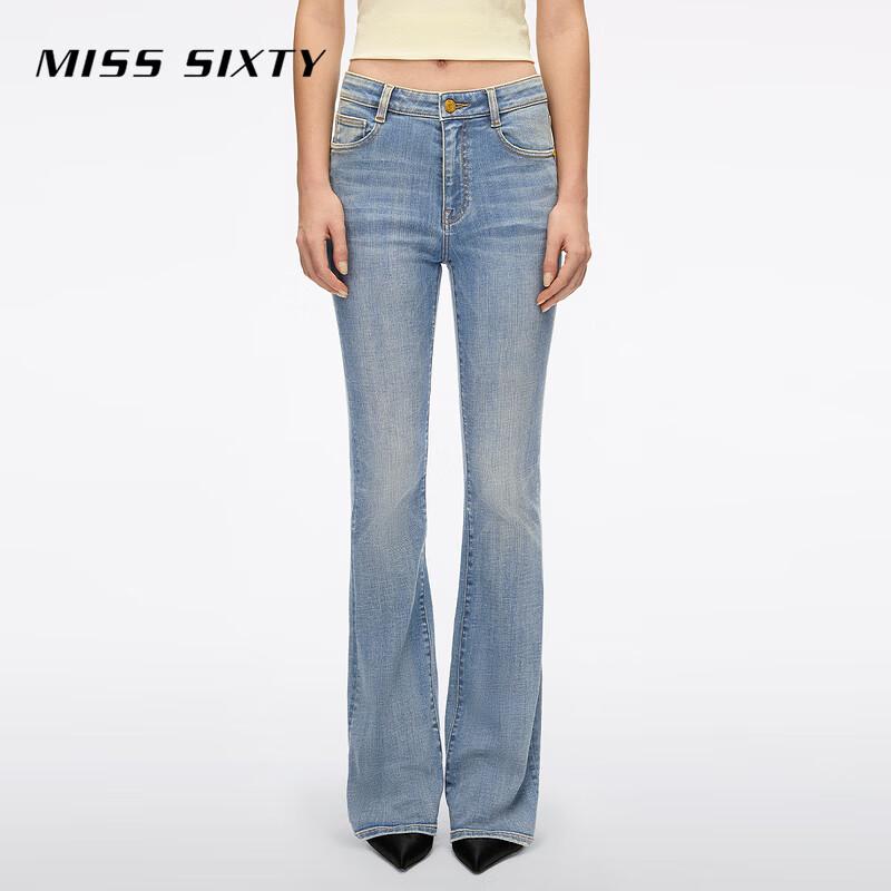 

MISS SIXTY Women s Ripped Flared Slim Fit Jeans 24