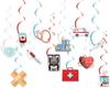 12-Piece Medical Day Graduate Party Decoration Spiral Pendant Graduation Party Swirl Pendant