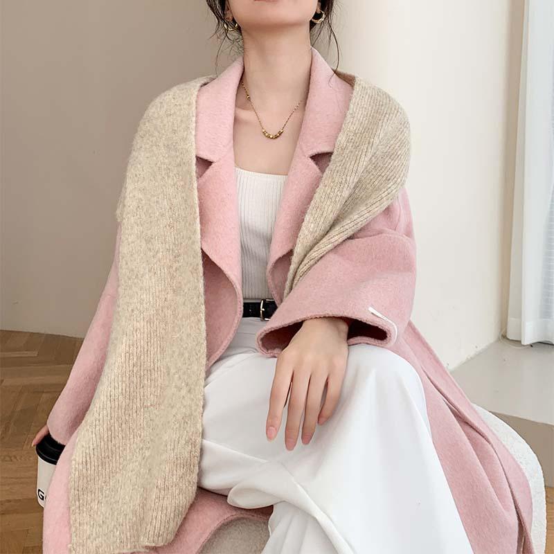 Neue Mode Klassischer Warmer Damen Schal Herbst Winter Elegent Imitation Kaschmir Gestrickter Verdickter Schal Weiblicher Thermischer Schal