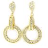 Les Trésors De Lily [L7026] - 'Sissi' Gold Plated Earrings In White Gold