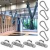 Marine Grade Stainless Metal Eye  Plate Hook Set Secure Yoga Fixation Plate Long Buckles for Yoga & Hammock Installation