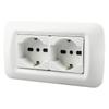 Double Italian-Euro Standard Grounded Wall Socket