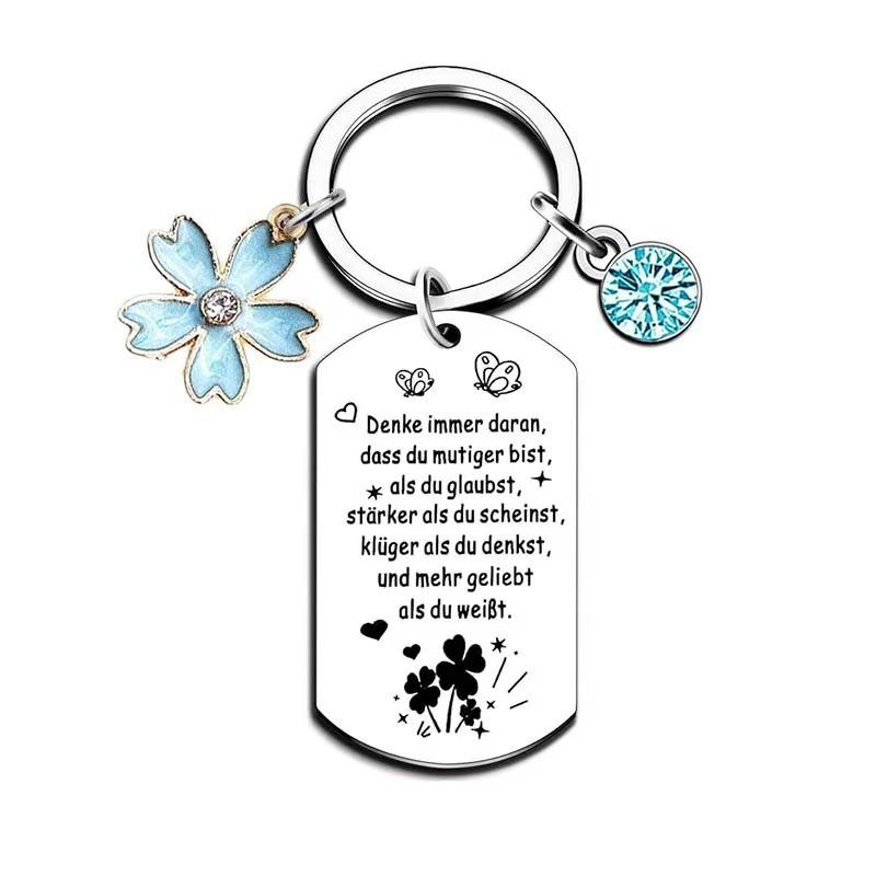 Mothers Day Gift Stainless Steel Keychain Pendant Gift Stainless Steel Keychain for Mothers Day and Fathers Day Backpack Bag Pendant