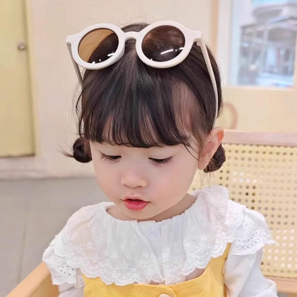Foldable Design Children's Sunglasses Candy Colored Round Frame Sunglasses  For Boys
