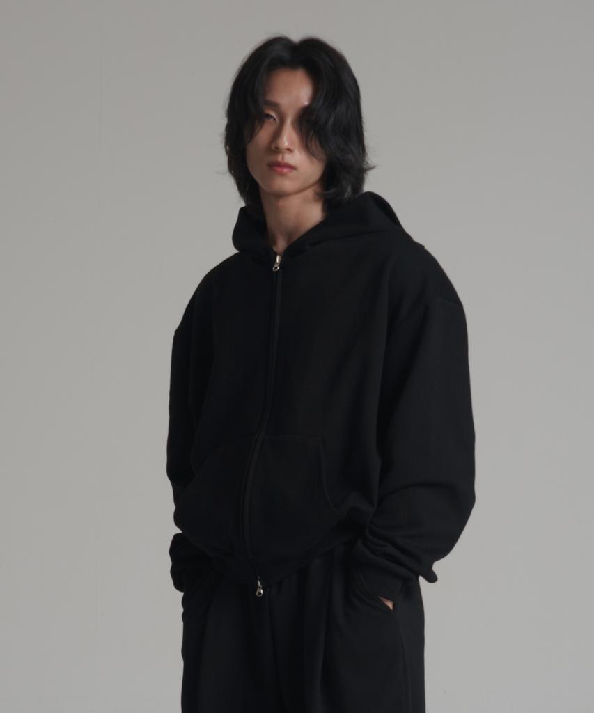Noming [2Pack] Loose Fit Crop Easy 2-Way Zip-Up Hoodie (3 Colors)