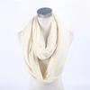 Soft Infinity Scarf Solid Color Loop Scarf Fashion Circle Scarf  for Women
