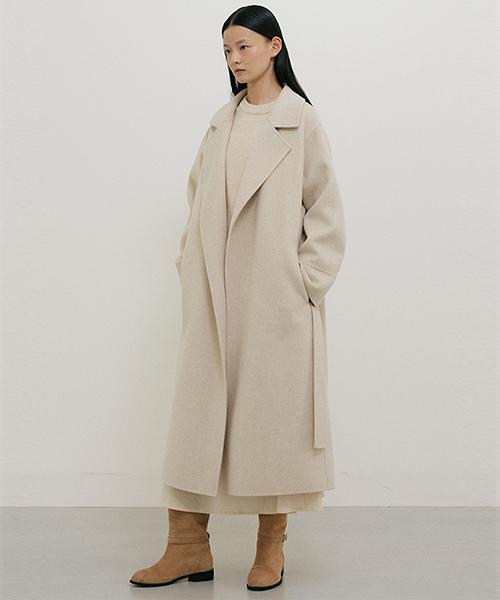 Lingseoul Handmade Cashmere Coat-Oat