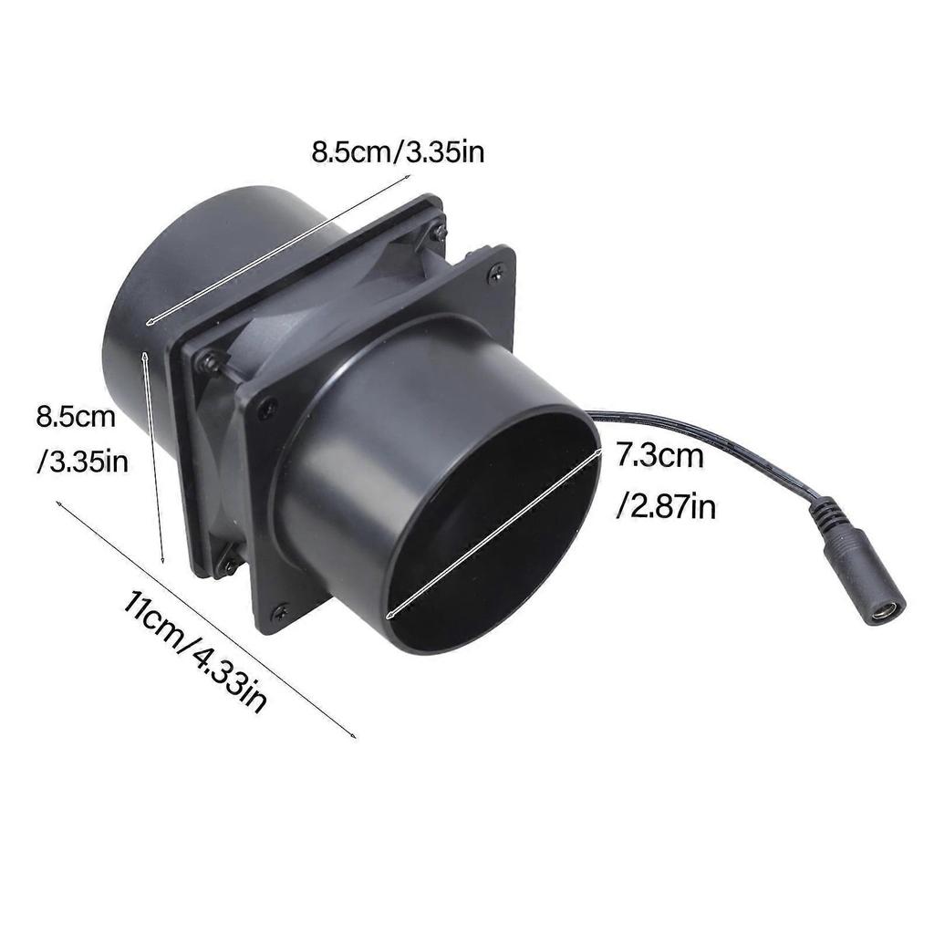 USB 5V Adjustable Speed Inline Duct Fan Exhaust Cooling Fan For Printer Kitchen Exhaust Ventilation ABS Construction