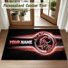 Crystal Velvet Square Rug Custom NameAjax Amsterdam Pattern Non Slip Home Floor Decor Rug