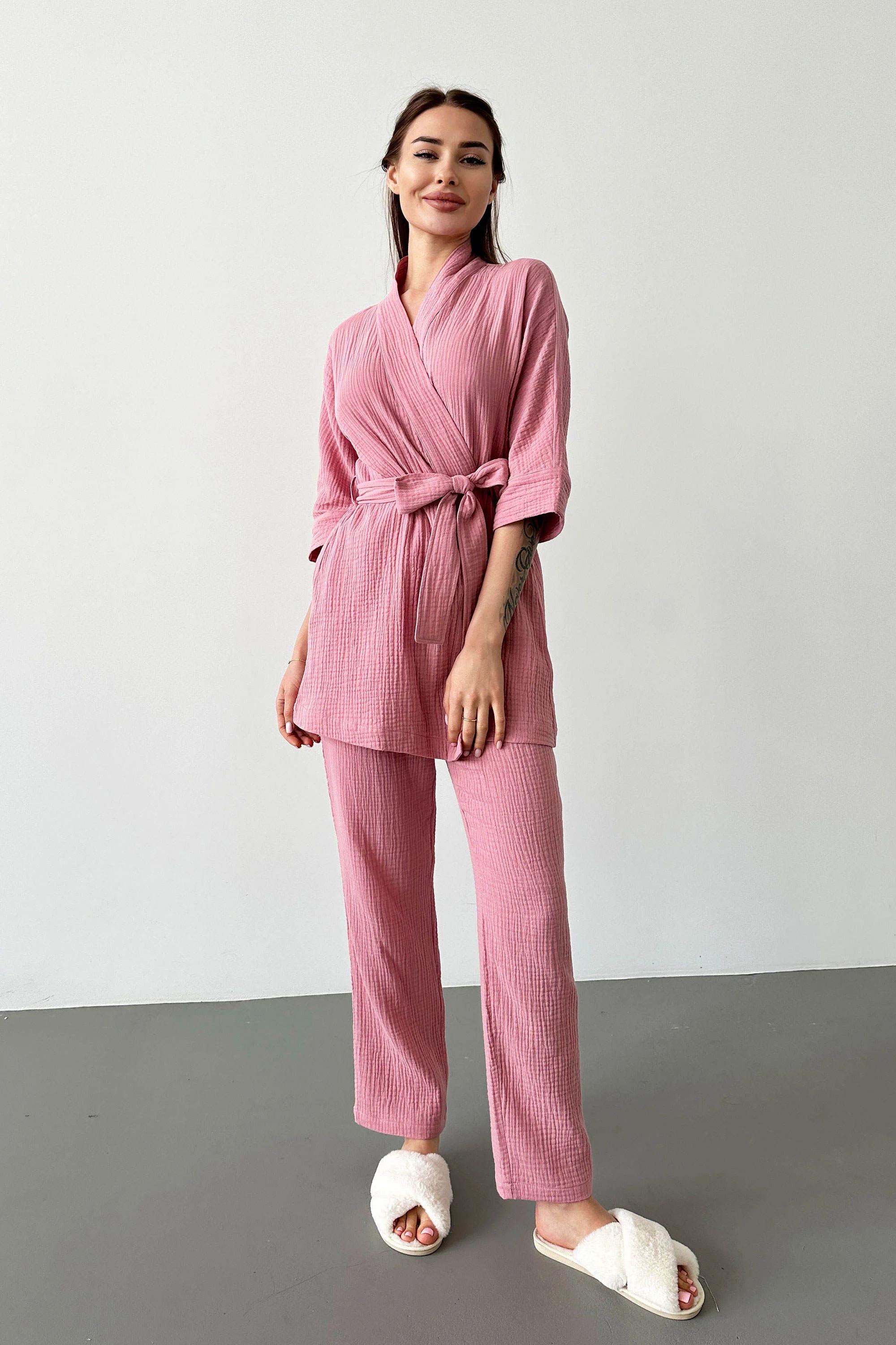 

комплект: халат і штани German Volf (96660) 48(XL) рожевий